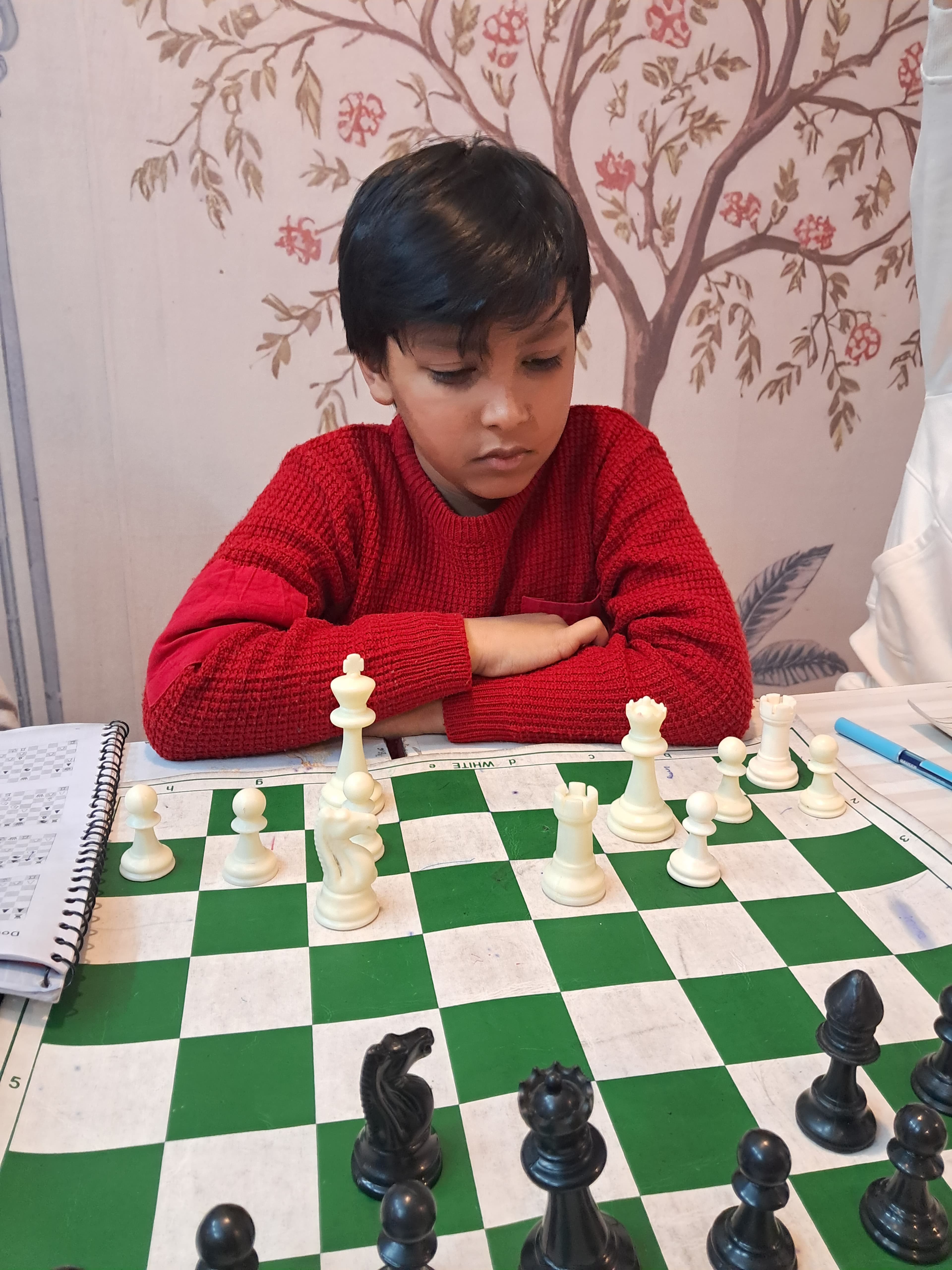 Children building concentration through chess learning