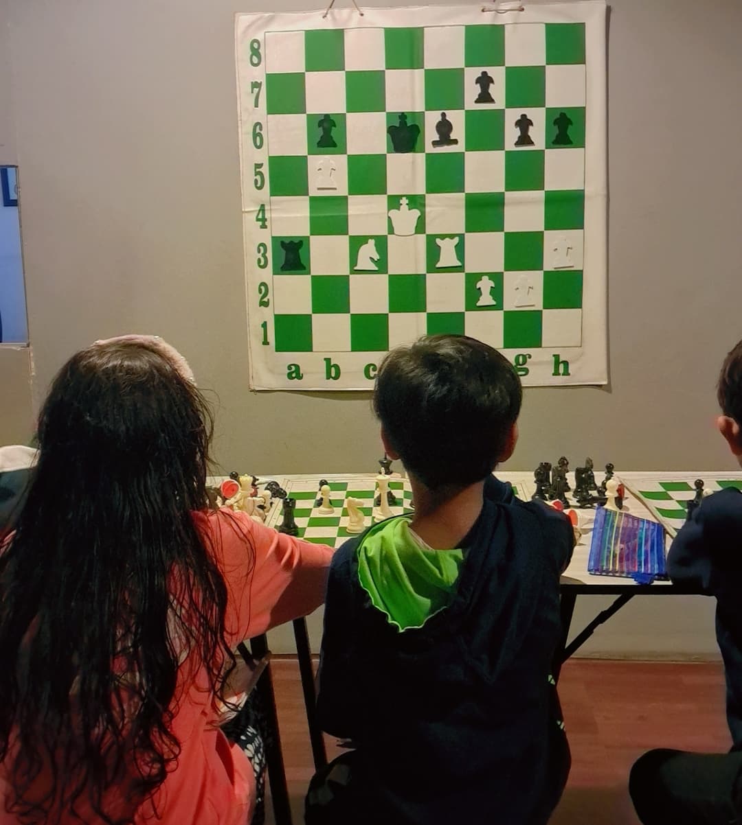 Nimzo academy student analyzing mid-game position
