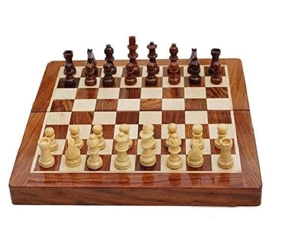 Wooden Handcrafted Foldable Magnetic Chess Board